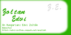 zoltan edvi business card