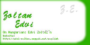 zoltan edvi business card